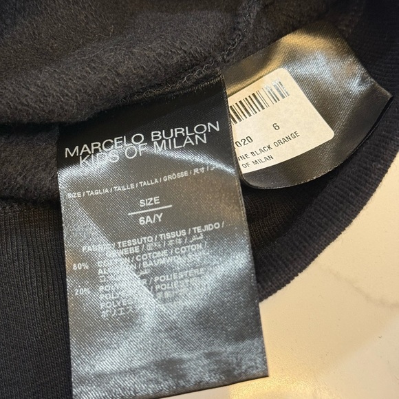 Marcelo Burlón Black Sweatshirt with Colorful Bird Design - 6Y - Picture 4 of 4